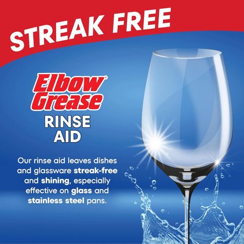 Elbow Grease Rinse Aid  Streak Free Fast Drying Formula  1 x 500ml