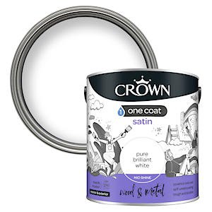 Crown One Coat Satin, Pure Brilliant White 2.5L