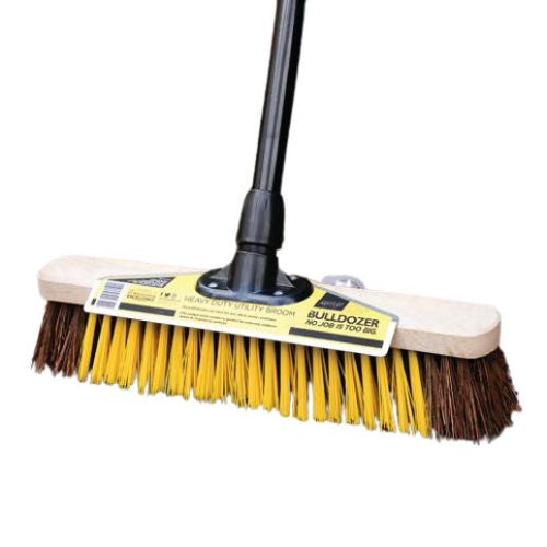 Brushware 16In Bulldozer Utility Wooden Broom