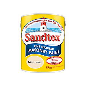 Sandtex Retail Fine Textured Masonry Ivory Stone 5 L
