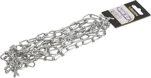 Sterling KZ24L2 Knotted Chain, Bright Zinc Bright Zinc Plated 2.4mm x 2m