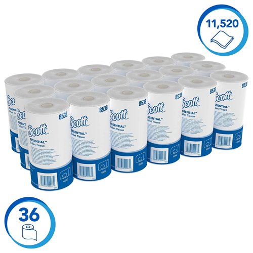Scott 2-Ply Performance Toilet Roll 320 Sheets, Pack of 36 {8538}