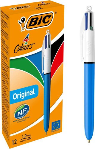 Bic 4 Colours Original Pen Box 12's - PACK (35)