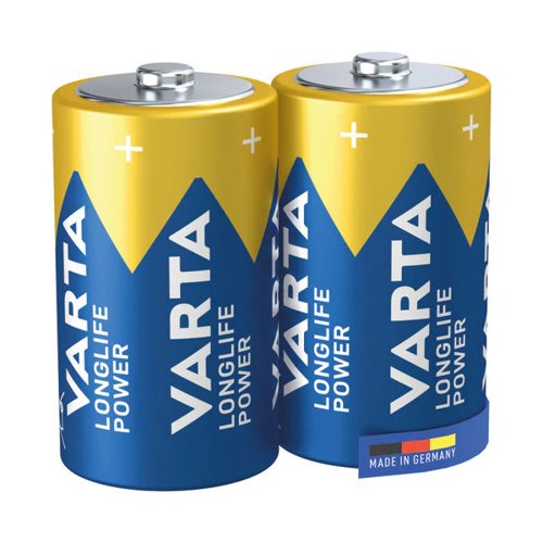 Varta Longlife Power D Alkaline Battery 1.5V (Pack of 2) 4920121422