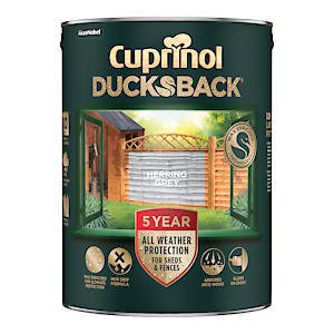 Cuprinol Ducksback Fence & Decking Stain Herring Grey Non Slip Water Repellent 5 Litre