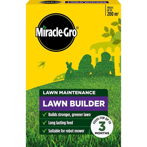 Miracle-Gro Lawn Builder Feed Stronger & Greener Lawns 200m2 Feed 3 Months