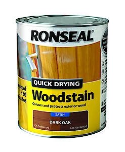 Ronseal Mahogany Satin Woodstain Soft or Hard Wood Quick Drying 250ml