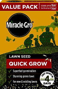 Miracle-Gro Quick Gro Lawn Seed 16m2 Rapid Growth Grass Seed