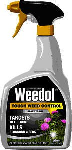 Weedol Tough Weed Control Spray 1 Litre Kills and Prevents Regrowth