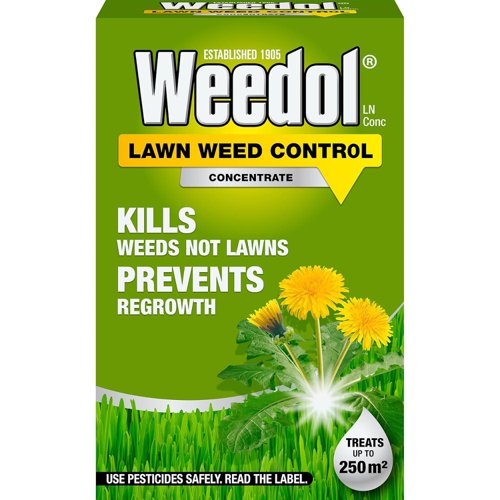 Weedol Lawn Weedkiller Concentrated 500ml Kills Weeds Not Lawns