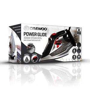 Daewoo Glide Steam Iron The Power Glide 3000w Black and Grey