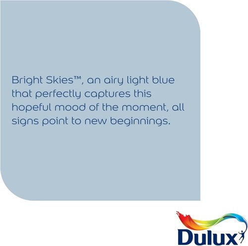 Dulux Walls & Ceilings  Silk Emulsion Paint  Bright Skies  1 x 2.5 Litre Tin