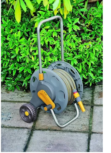 Hozelock 45m Free Standing Garden Hose Cart 20m Hose Pipe Connectors 2489