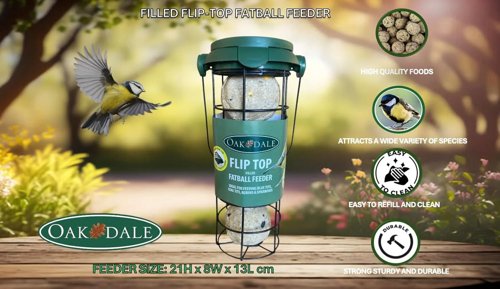 Filled Fliptop Fatball Birdfeeder
