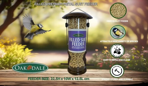 Filled Premium Suet Bird Feeder
