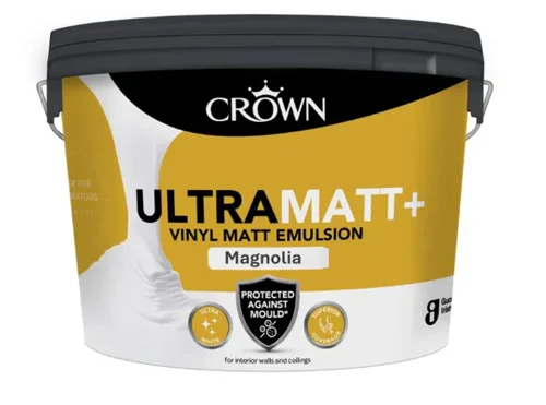 Crown Ultra Matt+  Magnolia Vinyl Matt Emulsion  Mould Protection Paint  10L