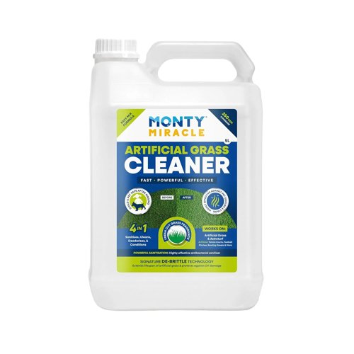 Monty Miracle Artificial Grass Cleaner  Pet Safe  Ready to Use  1 x 5 Litre Tub