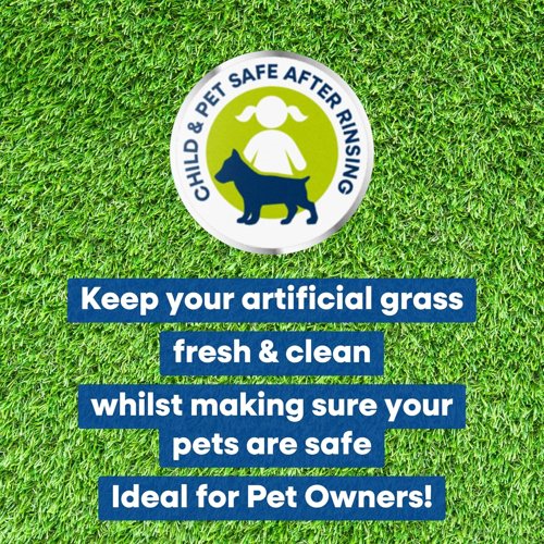 Monty Miracle Artificial Grass Cleaner  Pet Safe  Ready to Use  1 x 5 Litre Tub