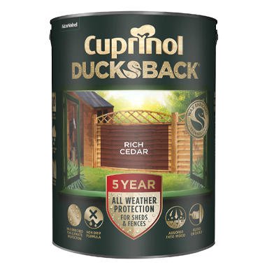 Cuprinol Ducksback 5Y Fence & Shed RICH CEDAR 5 Litre