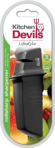 Kitchen Devils Lifestyle Rollsharp Sharpener  A Fiskers Product  Black.