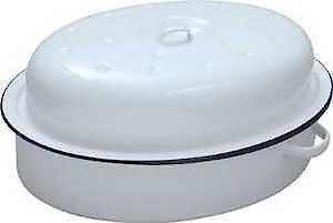 Enamel Falcon Oval Roaster White 26Cm