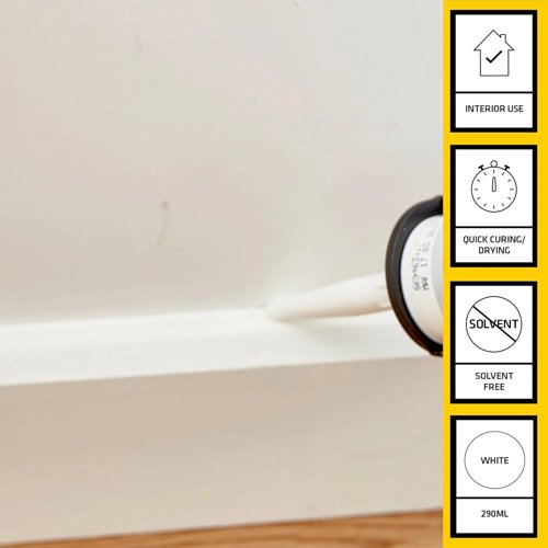 Everbuild FLEX-EBD Flexible Decorators Filler, White, 290 ml