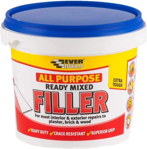 Everbuild All Purpose Ready Mixed Filler  Interior And Exterior Use  White  1Kg Tub