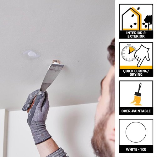 Everbuild All Purpose Ready Mixed Filler  Interior And Exterior Use  White  1Kg Tub