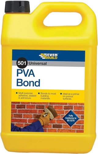 Everbuild 501 Universal Pva Bond - General Purpose Bonding Agent - 2.5 Litre