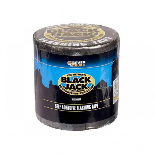 Everbuild Black Jack Strong Self Adhesive Flashing Tape ‚¬œ Natural Lead-Look Finish ‚¬œ 75Mm X 10M