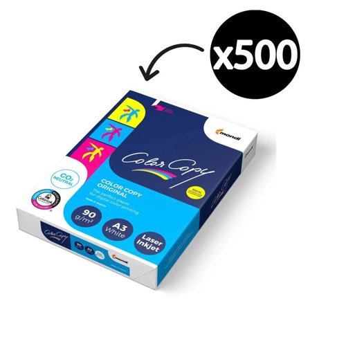 Mondi Colour Copy Premium Super Smooth FSC Paper A3 90gsm White 72766 {Pack 500}