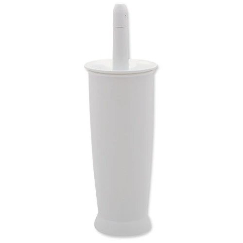 Addis Closed Toilet Brush Set, Plastic, White, 12.5 X 12.5 X 39 Cm, 510284