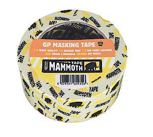Everbuild Mammoth General Purpose Trade Quality Masking Tape Off White  50Mm X 50M Roll