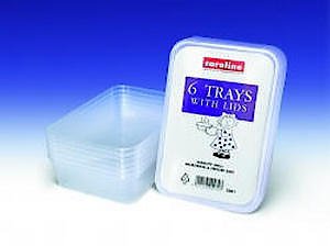 Caroline Plastic Tubs With Lids X4 1000Ml
