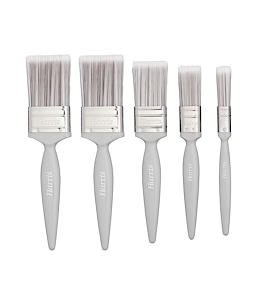 Harris Essentials Walls & Ceilings Paint Brush Set Pack Of 5 0.5”, 1”, 1.5”, 2”, Grey