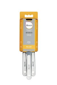 Harris Seriously Good Woodwork Stain & Varnish Paint Brushes, 3 Brush Pack In Grey