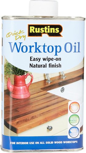 Rustins Worktop Oil Premium Wood Treatment for Enhanced Durability 500ml