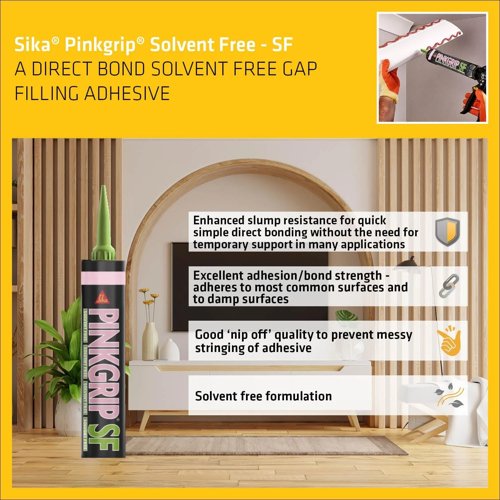 Everbuild Pinkgrip Solvent Free Grab Adhesive Pink – 380Ml