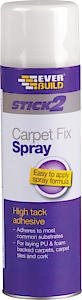 Everbuild Stick2 Carpet Fix Spray Adhesive High Tack Spray Foaming Formula 500ml
