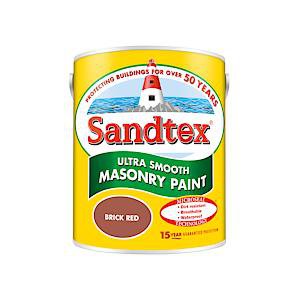 SANDTEX MICROSEAL SMOOTH MASONRY PAINT BRICK RED 5 LITRE