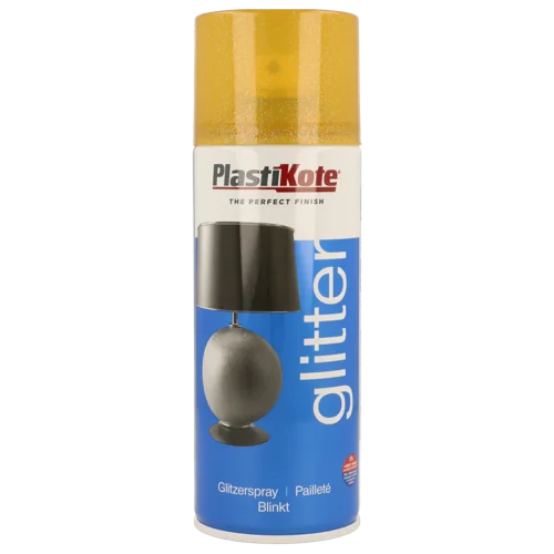 PlastiKote Glitter Effect Spray Paint  Gold  400ml.