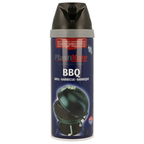 Plastikote Twist and Spray  BBQ and Grill Spray Paint  Heat Resisitant Paint  Black  400ml.