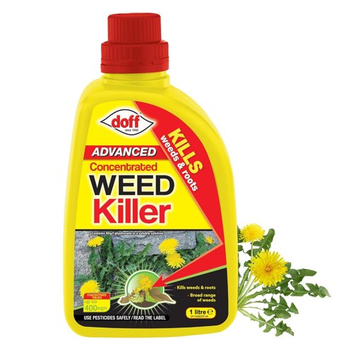 Doff Advanced Concentrated Weedkiller Kills Deep Rooted Weeds 1 Litre