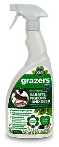 Grazers G1 Rabbit, Pigeon and Deer deterrent Ready to Use 750ml Eco friendly