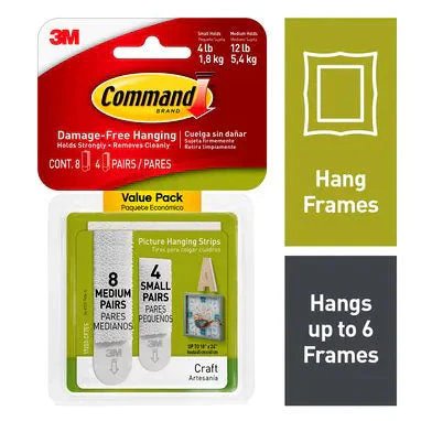 Command 17203 Small & Medium Picture Hanging Strips Value Pack