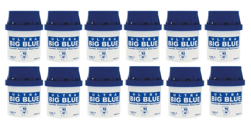 Ultra Big Blue Automatic Toilet Bowl Cleaner , Blue, Unscented, 900 Flush Cartridge - Automatic bowl - PACK (48)