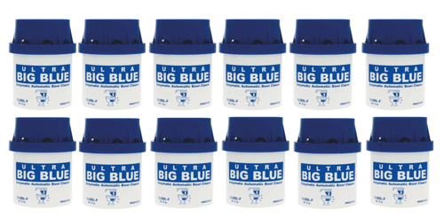 Ultra Big Blue Automatic Toilet Bowl Cleaner, Blue, Unscented, 900 Flush Cartridge - Automatic bowl