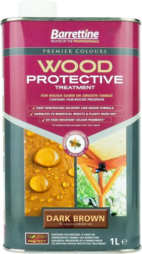 Barrettine Wood Protective Treatment 1L - Dark Brown