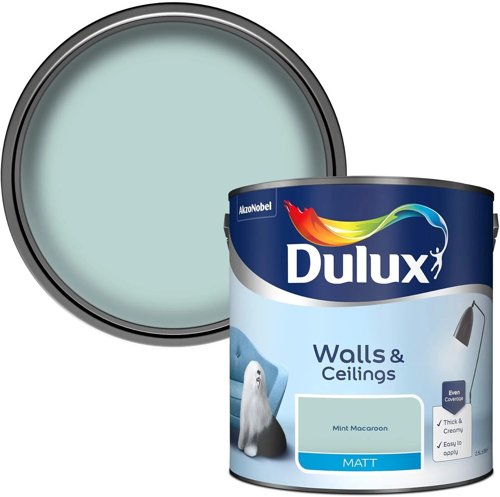 Dulux Matt Emulsion Paint For Walls And Ceilings - Mint Macaroon 2.5L