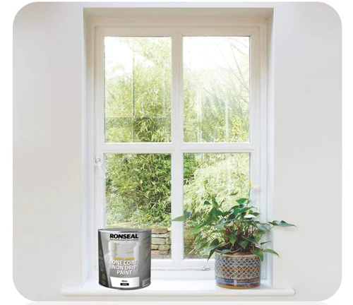 Ronseal Stays White One Coat Satin Paint White 2.5 Litre
